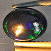 Natural Multi Color Play Of Colour Opal Gemstones 1.48 Ct. Oval Cabochon Shape 9.6 x 7.3 Mm. Natural Multi Color Play Of Colour Opal Gemstones 1.48 Ct. Oval Cabochon Shape 9.6 x 7.3 Mm.