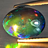 Natural Multi Color Play Of Color Rainbow Opal Gemstones 2.83 Ct. Oval Cabochon Shape 12.2 x 9.2 Mm. Natural Multi Color Play Of Color Rainbow Opal Gemstones 2.83 Ct. Oval Cabochon Shape 12.2 x 9.2 Mm.