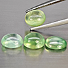 Natural Green Prehnite 5.23 Ct. 4 Pcs Oval Cabochon Shape Gemstones From Australia