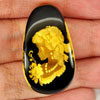Amber 18.92 Ct. Women Carving Pear Cabochon 30 x 16 Mm. Natural From Poland