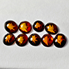 Flower Carving In Natural Brown Yellow Amber 3.01 Ct. 9 Pcs. Oval Cabochon Gems