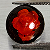 Natural Brown Yellow Amber 1.07 Ct. Flower Carving In Round Cabochon 10.6 Mm