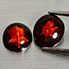 Natural Brown Yellow Amber 0.98 Ct. 2 Pcs Flower Carving In Oval Cabochon