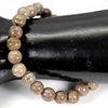 Unheated 91.95 Ct. Brown Unique Pattern Natural Petrified Wood Bracelet 8 Inch.