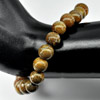 86.22 Ct. Nice Color Natural Brown Petrified Wood Unique Pattern Bracelet 8 Inch