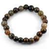 78.20 Ct. Natural Petrified Wood Unheated Brown Unique Pattern Bracelet 8 Inch.