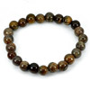 88.11 Ct. Natural Petrified Wood Unheated Brown Unique Pattern Bracelet 8 Inch.