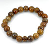 83.23 Ct. Unheated Brown Natural Petrified Wood Unique Pattern Bracelet 7 Inch.