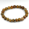 87.59 Ct. Natural Brown Petrified Wood Unique Pattern Bracelet 8 Inch.Unheated