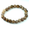89.80 Ct. Natural White Brown Petrified Wood Unique Pattern Bracelet 8 Inch.