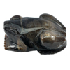 Brown Petrified Wood 242.02 Ct. Frog Carving Natural Unheated From Thailand