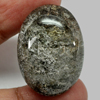 White Brown Moss Quartz 68.23 Ct. Oval Cabochon 31 x 22 x 15.3 Mm. Natural Gem