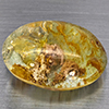Natural White Brown Moss Quartz 30.30 Ct. Oval Cabochon Shape 22 x 18 Mm Gemstone From Thailand