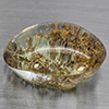 Natural White Brown Moss Quartz 41.43 Ct. Oval Cabochon Shape 24 x 19 Mm Gemstone From Thailand