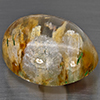 Natural White Yellow Rutilated Quartz 115.33 Ct. Oval Cabochon Shape 35 x 25 Mm Gemstone