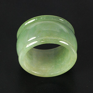 36.05 Ct. Natural Green Jade Ring Size 8.5 From Thailand