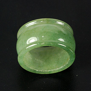36.40 Ct. Good Natural Green Jade Ring Size 9 From Thailand