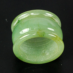 Unheated 43.56 Ct. Good Natural Green Jade Ring Size 9
