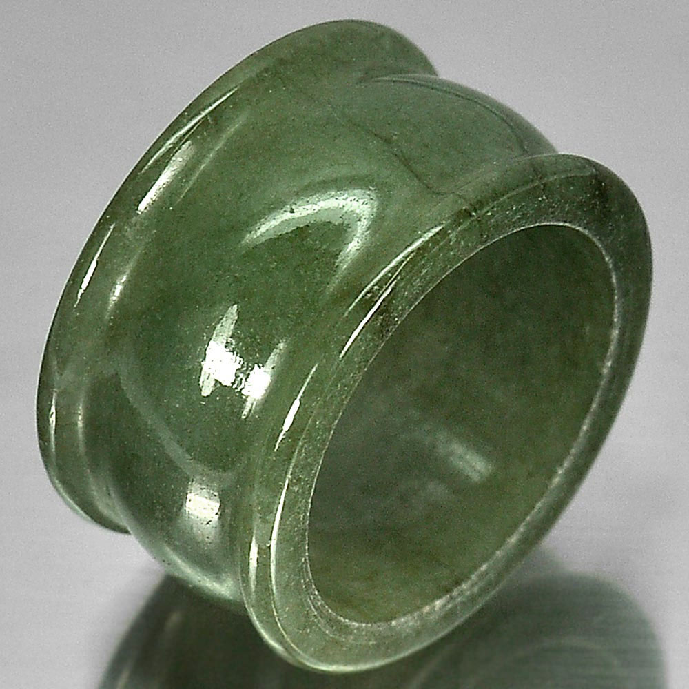 Green Jade Ring Size 10 Natural Gemstone Unheated 42.61 Ct.