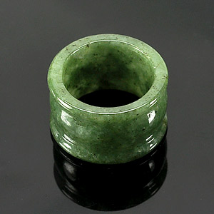 Unheated 49.24 Ct. Natural Gemstone Green Jade Ring Size 9.5