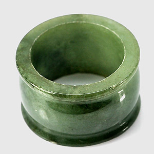 54.80 Ct. Natural Green Jade Ring Size 10 Unheated