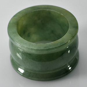 Charming Ring 56.81 Ct. Natural White Green Jade Size 9.5