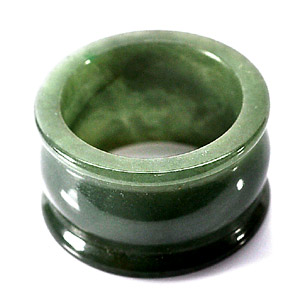 Charming Ring 49.15 Ct. Natural White Green Jade Size 9.5