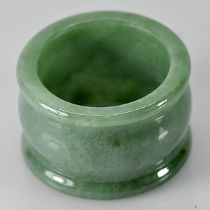 Attractive  55.13 Ct. Size 9.5 Natural Green Jade Ring Thailand Unheated