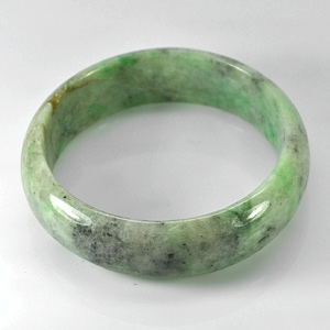 347.92 Ct. 71 / 60 / 18 MM. Natural Gemstone Green Jade Bangle Unheated