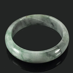 279.77 Ct. Size 68x55x15 Mm. Natural Gemstone Green Jade Bangle Unheated