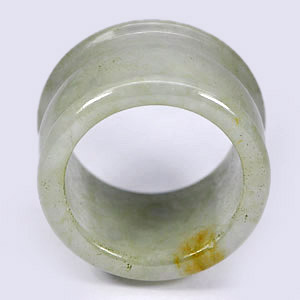 Unheated 49.96 Ct. Nice Natural White Green Jade Ring Size 9.5 Thailand