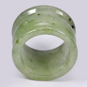 Unheated 51.52 Ct. Nice Natural White Green Jade Ring Size 9.5 Thailand
