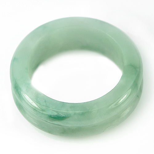 Unheated 27.06 Ct. Gemstone Natural Green Jadeite Ring Size 7.5 From Thailand