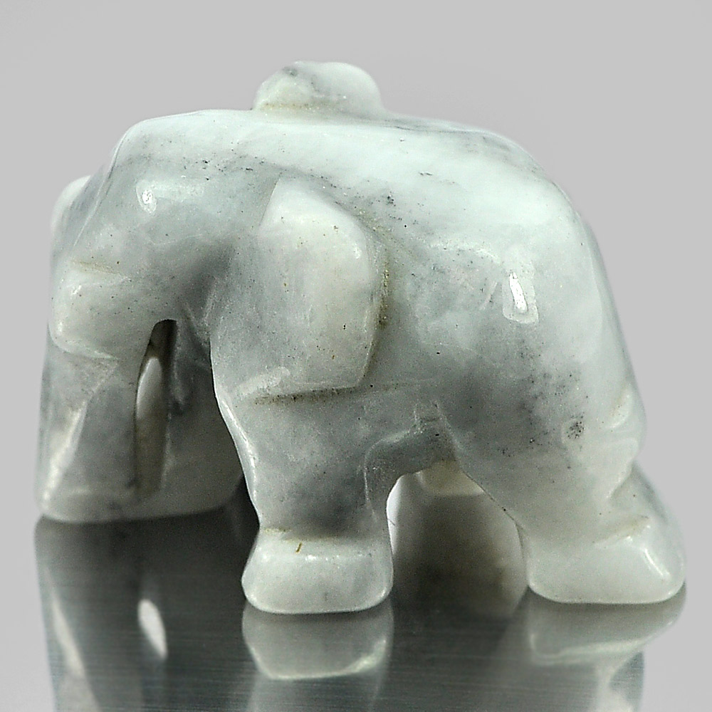 Multi-Color Jade Elephant Carving 55.20 Ct. Natural Gemstone Unheated