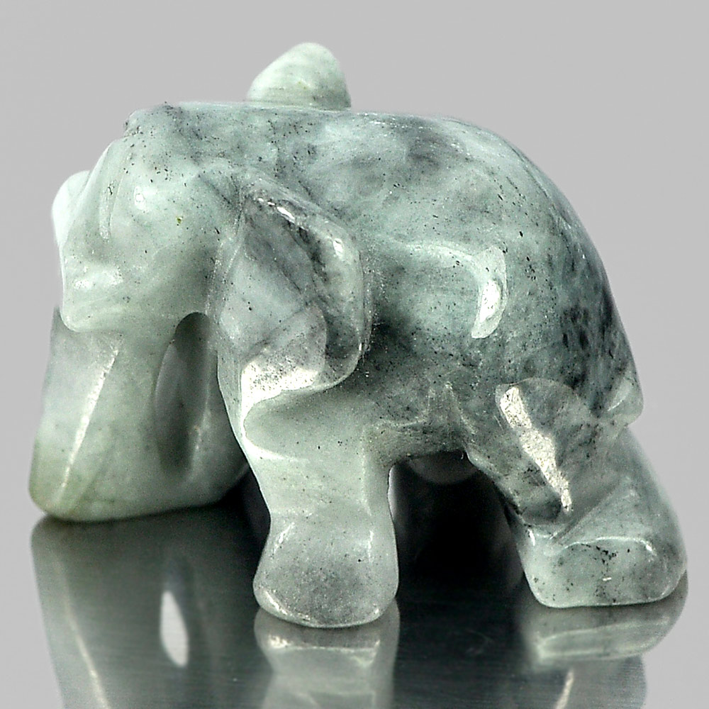 Multi-Color Jade Elephant Carving 56.06 Ct. 25 x 19 x 17 Mm.Natural Gemstone