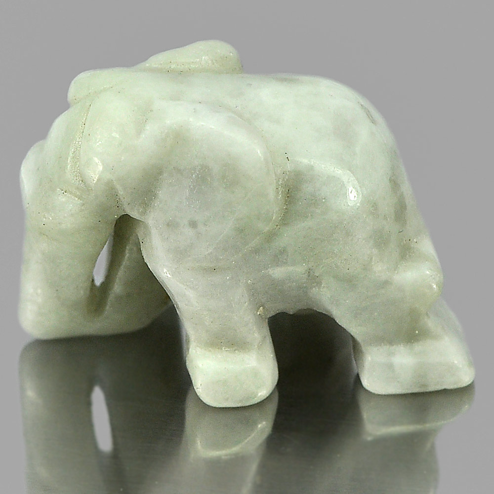 Multi-Color Jade Elephant Carving 51.64 Ct. 26 x 18 x 15 Mm.Natural Gemstone