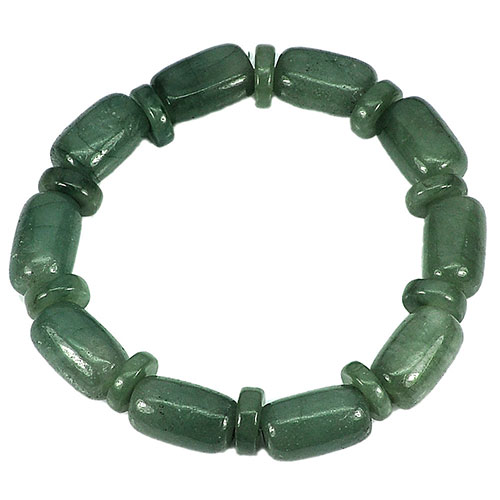 211.56 Ct. Natural Gemstone Green Jade Beads Flexibility Bracelet Length 8 Inch.