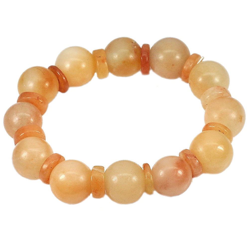 Multi-Color Honey Jade Beads Bracelet Length 8 Inch. 265.26 Ct. Natural Gems
