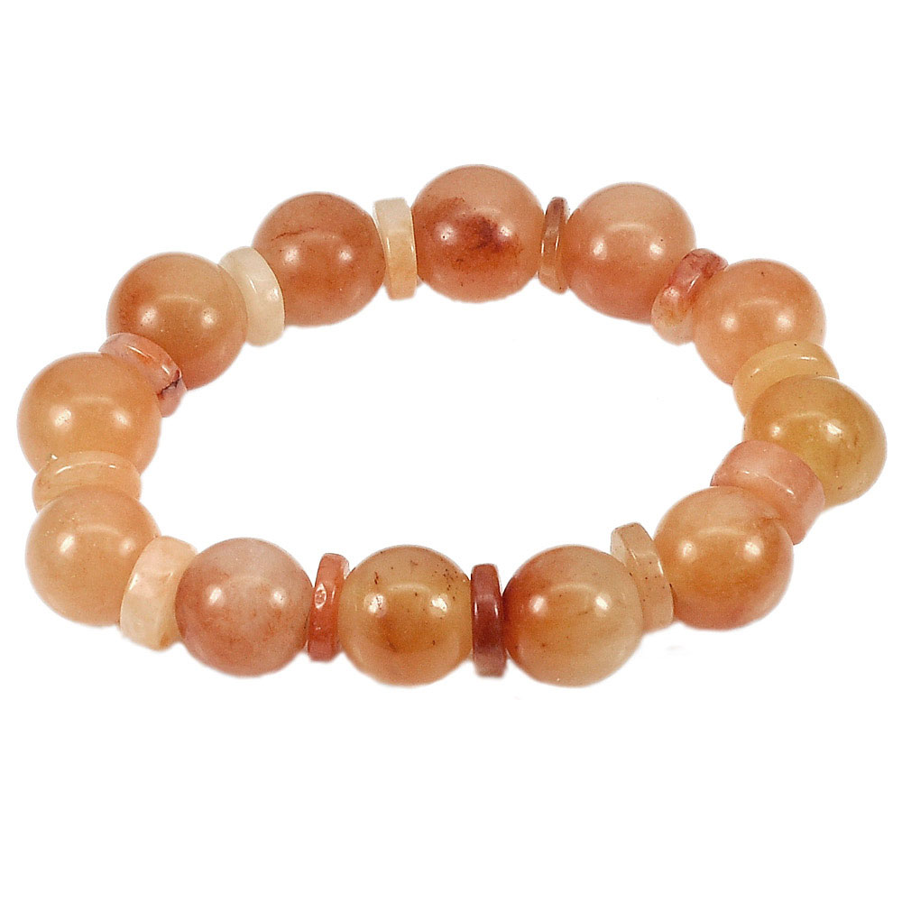 Multi-Color Honey Jade Beads Bracelet Length 8 Inch. 265.37 Ct. Natural Gems