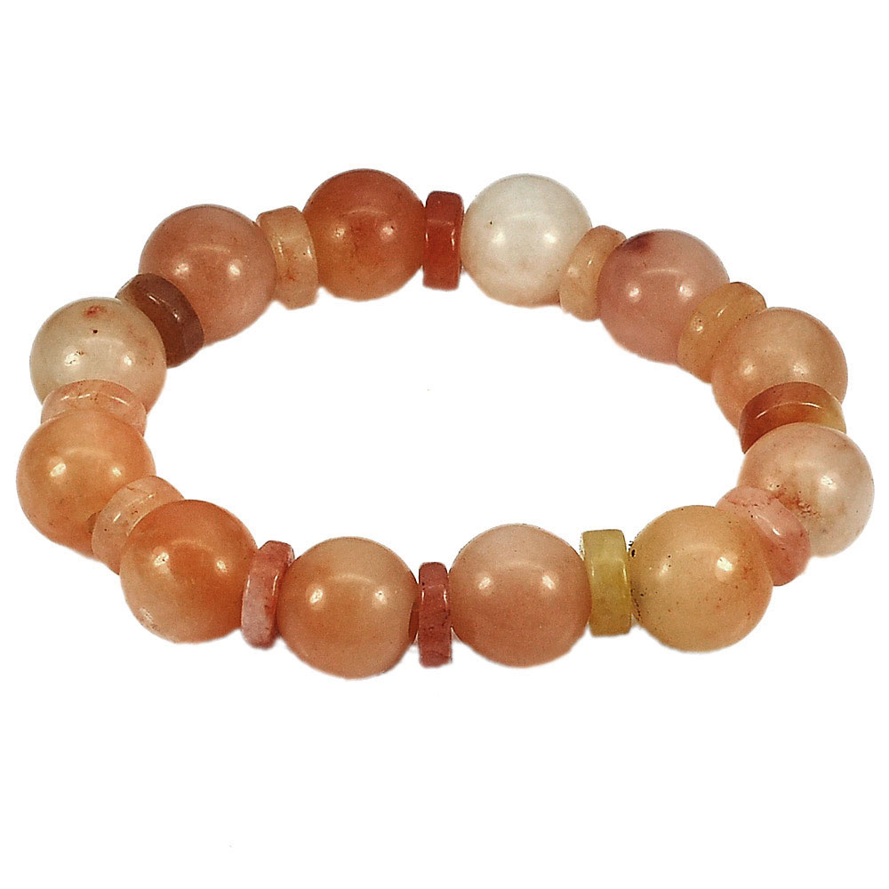 Honey Jade Beads Flexibility Bracelet Length 8 Inch. 271.50 Ct. Natural Gems