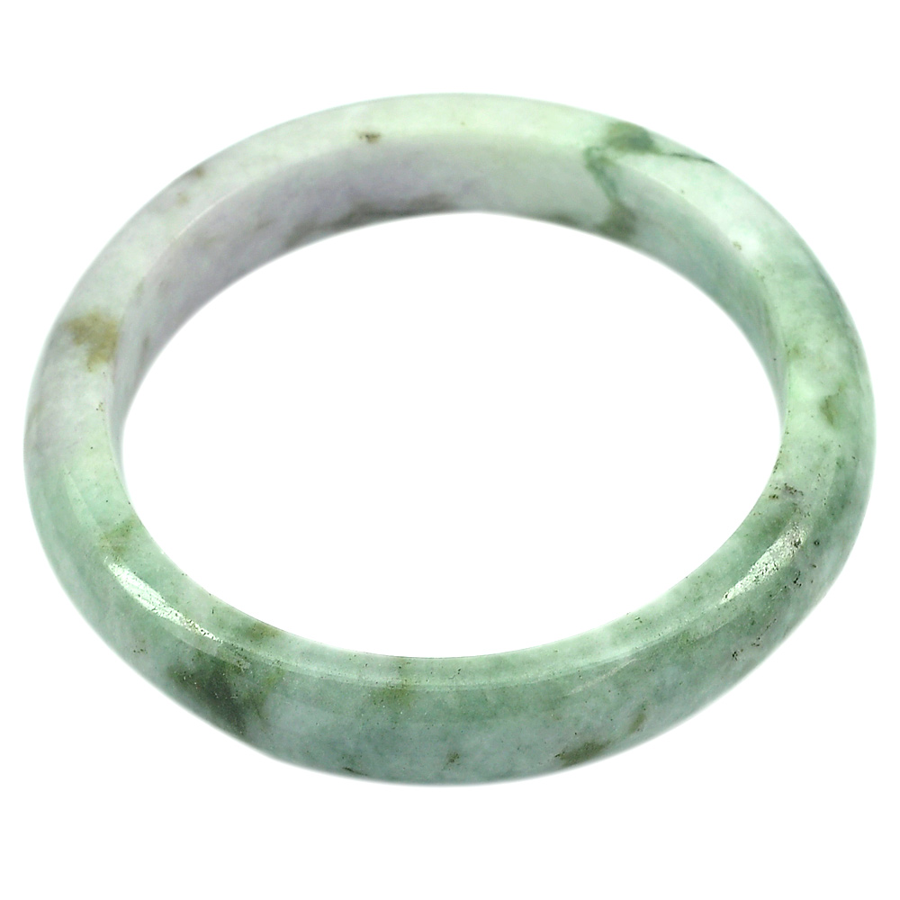 345.39 Ct. Natural Gemstone Green Color Jade Bangle Diameter 63 mm. Unheated