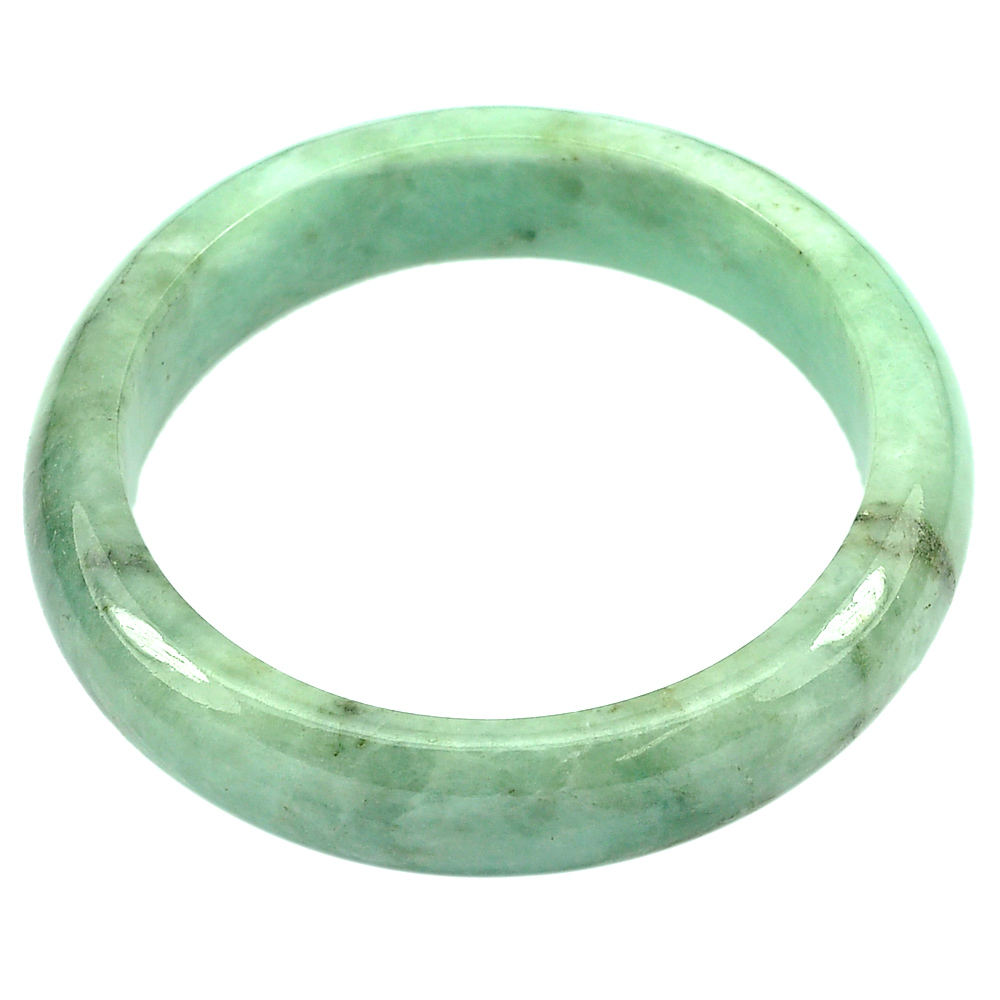 327.02 Ct. Natural Gem Green Color Jade Bangle Diameter 57 mm. Unheated