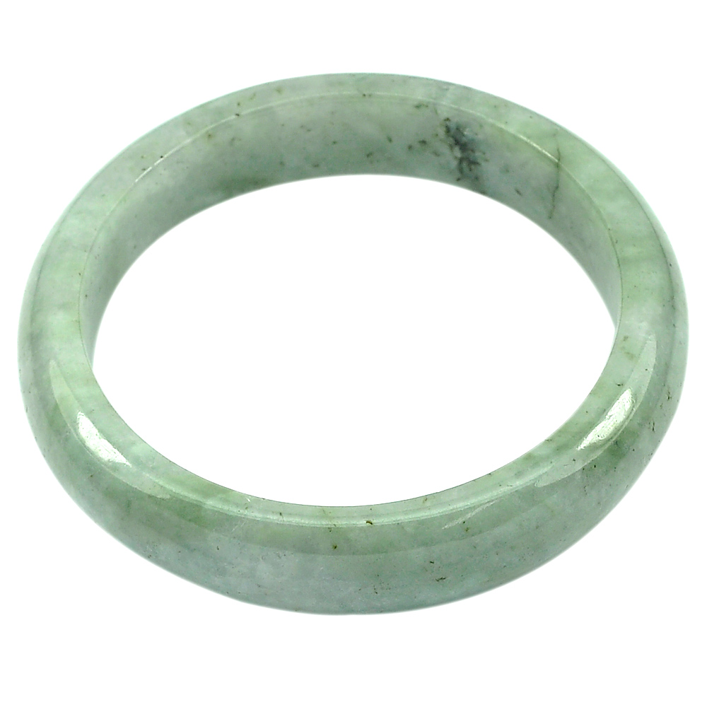 328.47Ct. Unheated Natural Gemstone Green Color Jade Bangle Diameter 59 mm.