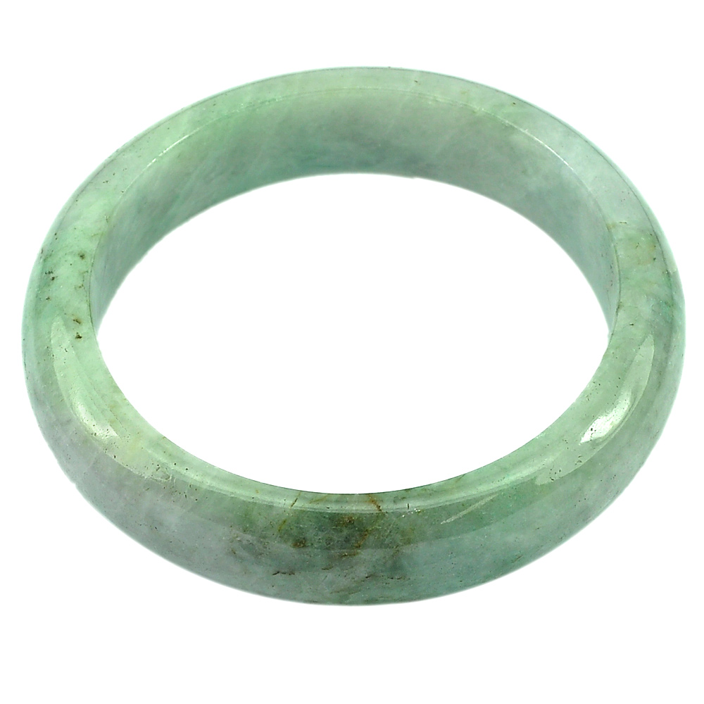 358.40 Ct. Natural Gemstone Green Jade Bangle Size 75 x 59 x 15 mm.