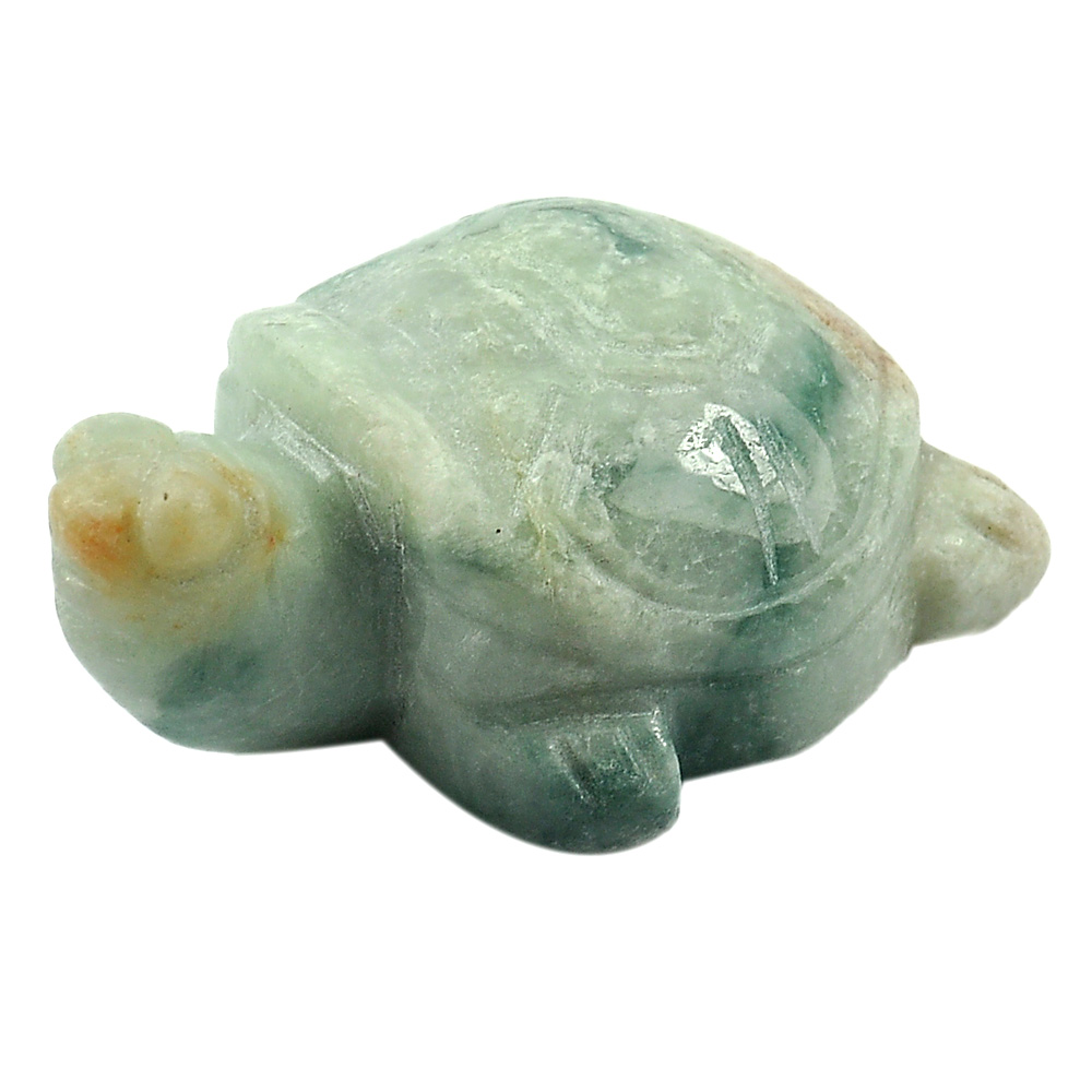 Multi-Color Jade 455.21 Ct. Turtle Carving 58 x 41 Mm. Natural Gemstone Unheated