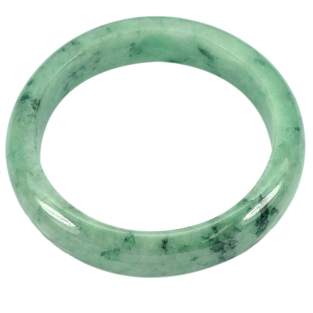 330.32 Ct. Natural Gemstone Green Color Jade Bangle Diameter 58 mm. Unheated