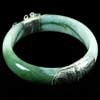 343.50 Ct. Best Natural White Green Jade Silver Bangle