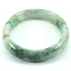 Unheated Gemstone 251.50 Ct. Natural Green White Jade Bangle Diameter 55 Mm.