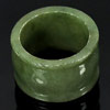 43.36 Ct. Elegance Natural White Green Ring Jade Size 9.5