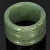 49.19 Ct. Natural White Green Ring Jade Size 10 From Thailand